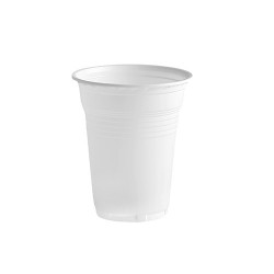 Gobelet café jetable plastique blanc