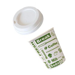 Couvercle bec verseur pour gobelet carton jetable 25cl