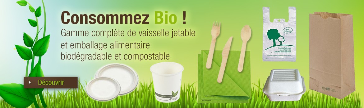 Vaisselle jetable et emballage alimentaire biodégradable 